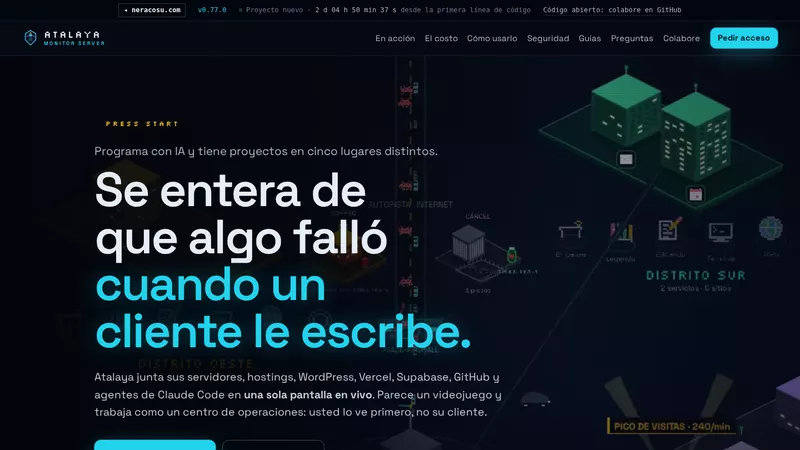 Página de Atalaya Monitor Server
