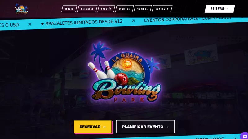 Página de inicio de Bowling Park La Guaira