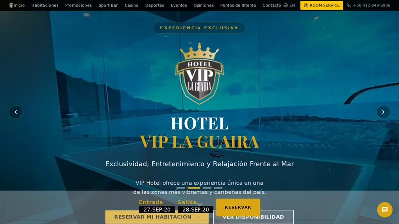 Página de inicio de Hotel VIP La Guaira