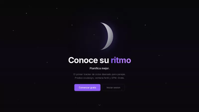 Página de inicio de LunaTrack